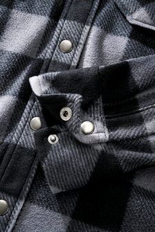 Brandit Jeff Fleece long sleeve shirt, black/grey