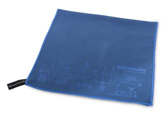 Pinguin Micro towel Map 60 x 120 cm, Red