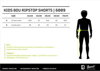 Brandit children&#039;s BDU Ripstop shorts, darkcamo