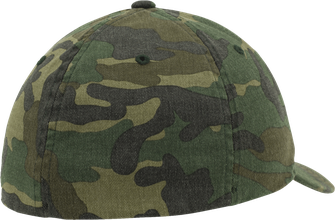 Brandit Flexfit Garment Camo cap with washed effect, woodland
