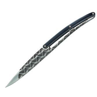 Deejo set 6 knives glossy blade handle Black ABS Design Art Deco