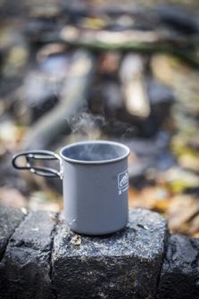 Helicon-tex camp mug with lid, gray