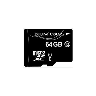 NUM&#039;AXES 64GB Micro SDHC memory card Class 10 with adapter