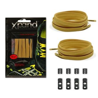 Xpand elastic laces in shoes, golden