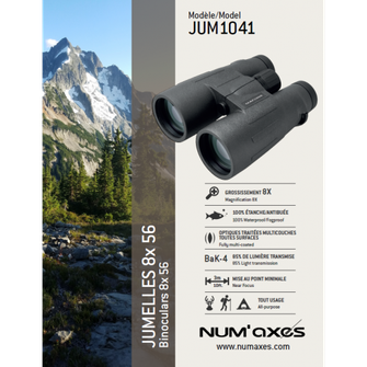 Num&#039;axes binocular 8x56, model JUM1041, black