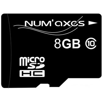 NUM&#039;AXES 8GB Micro SDHC memory card Class 10 with adapter