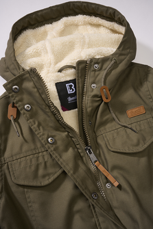 Brandit Marsh Lake Parka Women&#039;s Winter Jacket with Hood, Olive