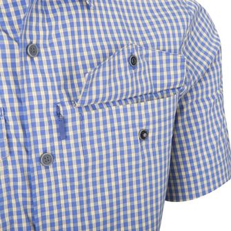 Helikon-Tex Tactical Covert Concealed Carry Shirt with Short Sleeves - Checkered Royal Blue