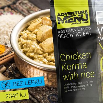 Adventure menu chicken Korma with 400g rice