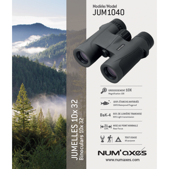 Num&#039;axes binocular 10x32, model JUM1040, black