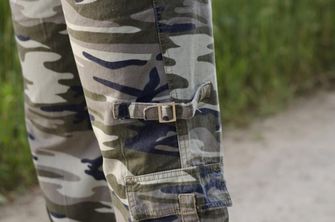 Straps on thighs, women’s camouflage trousers Rufoor custom