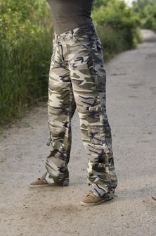 Women’s camouflage trousers Rufoor custom, side view 