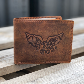 Leather wallet pattern eagle