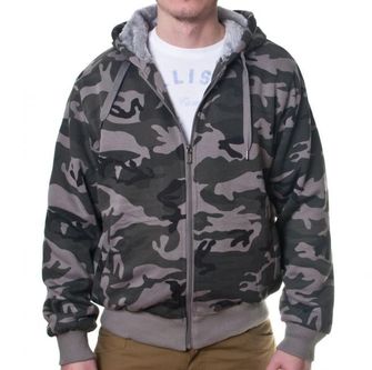Loshan Winter sweatshirt warm camouflage grey