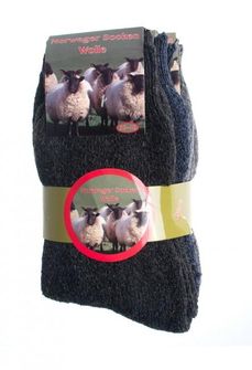Norwegian BGB socks of sheep wool, 3 pairs