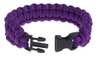 SVK paracord bracelet, plastic buckle, purple