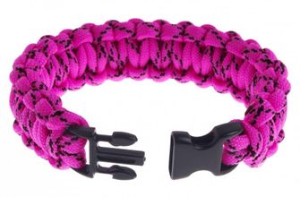 SVK bracelet paracord, plastic buckle, pink