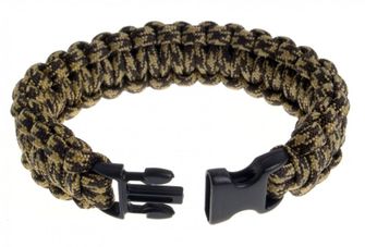 SVK paracord bracelet, plastic buckle, khaki-brown