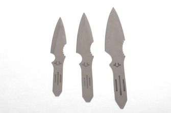 Heavy throwing knives 27 cm 21 cm 16 cm 3 pieces of silver