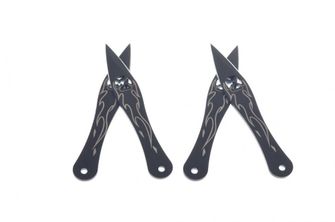 Throwing knives mini black, 14 cm, 4 pieces, black