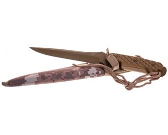 Survival knife, digital desert, 32 cm