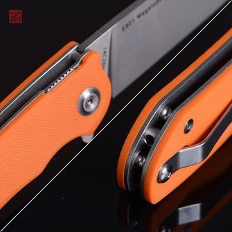 Real Steel Opening knife Megalodon E801 Orange G-10, 22cm