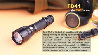 Fenix ​​tactical LED flashlight FD41ZOOM, 900 lumen