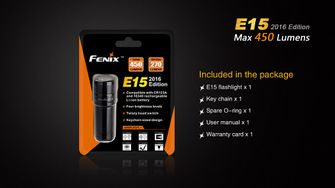 Fenix ​​LED flashlight E15 XP-G2, 450 lumen