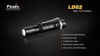 Fenix ​​LED flashlight LD02, 100 lumen