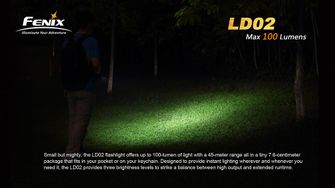 Fenix ​​LED flashlight LD02, 100 lumen