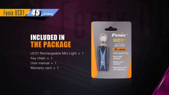 Fenix ​​charging flashlight UC01 blue, 45 lumen