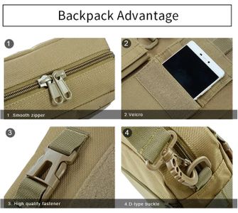 Dragowa Tactical shoulder bag 4L, desert digital