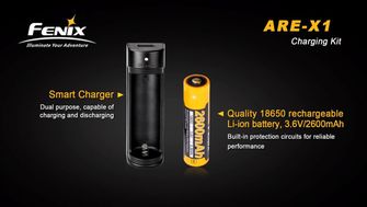 USB charger Fenix ​​Are-X1 (Li-ion) + 2600 mAh AKE