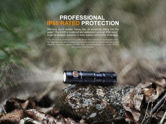 Rechargeable mini flashlight Fenix ​​E05R - brown