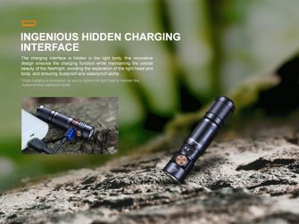 Rechargeable mini flashlight Fenix ​​E05R - brown