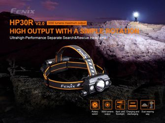 Rechargeable LED headlamp Fenix ​​HP30R V2.0 - Black