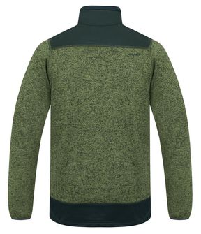 Husky Men&#039;s fleece sweater on zipper Alan m green/black -green
