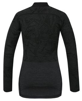 Husky merino thermal underweight women&#039;s turtleneck with zip to the neck black