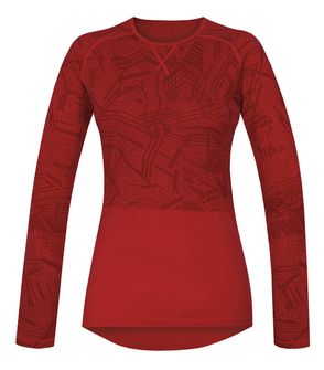 Husky merino thermal underweight women&#039;s t -shirt with long sleeves red
