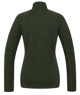Husky women&#039;s sweatshirt of merino wool alou dark khaki