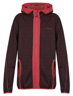 Husky baby sweatshirt with hood artic zip to dark gray/burgundy