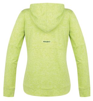 Husky women&#039;s sweatshirt with hood Alony bright green