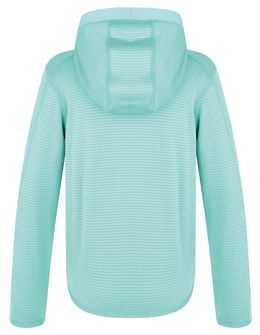 Husky baby sweatshirt with hood artic zip to turquoise/black blue