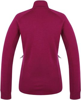 Husky women&#039;s sweatshirt from merino wool alou dark magenta