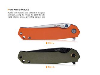 Ruike P801 knife - orange