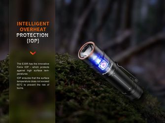 Fenix E35R Rechargeable Pocket Flashlight and AOD-S V2.0 White Diffuser Set