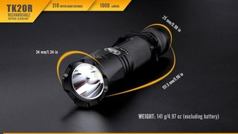 Fenix ​​tactical LED flashlight TK20R, 1000 lumen