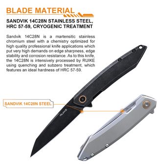 Knife Ruike P831S, black