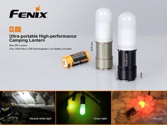 Fenix ​​Minilucerna CL09 black, 200 lumen