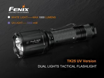 Tactical LED flashlight Fenix ​​TK25 UV, 1000 lumens